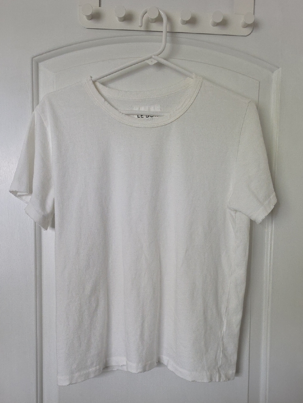 Le Bon 100% Cotton White Short Sleeve Crewneck Tee